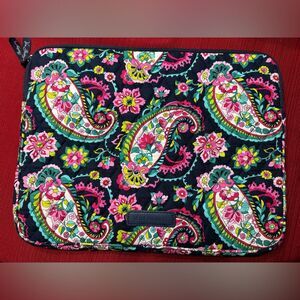 Vera Bradley Navy Blue Paisley Laptop Sleeve 15x11